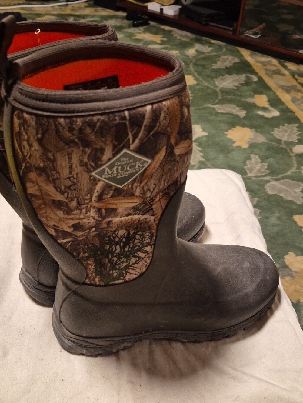 Kids Waterproof Insulated Hunting Boots - Brown/Camouflage - Picture 4 of 9